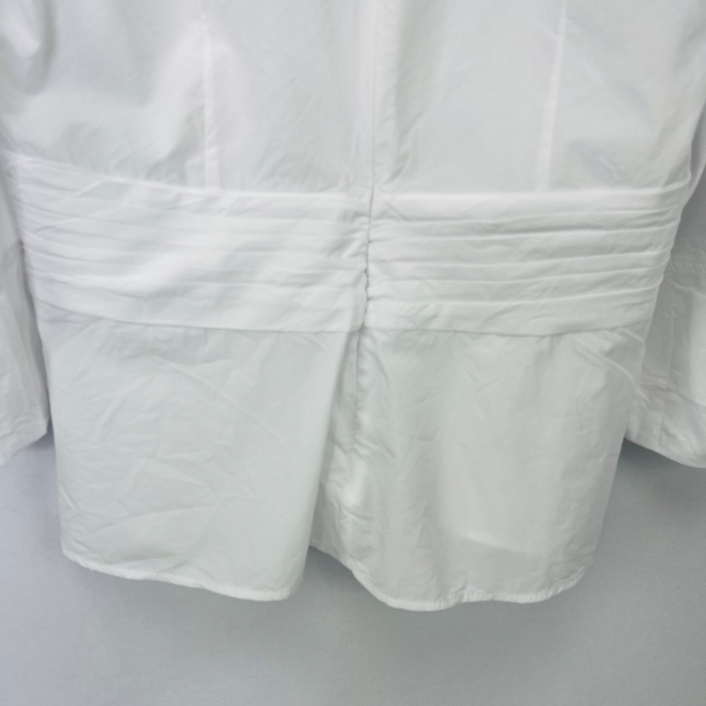 Derek Lam 10 Crosby NWD Noe Blouse Optic White Sz 16 Quiet Luxury - Picture 8 of 16